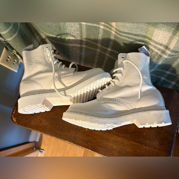 Dr. Martens Pascal White Combat Boots - Picture 6 of 8